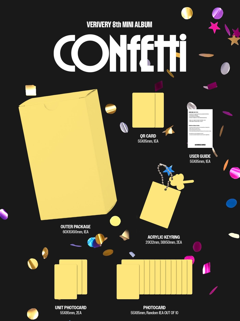 Альбом VERIVERY - CONFETTI 8th Mini Album LUCKYCHARM Version