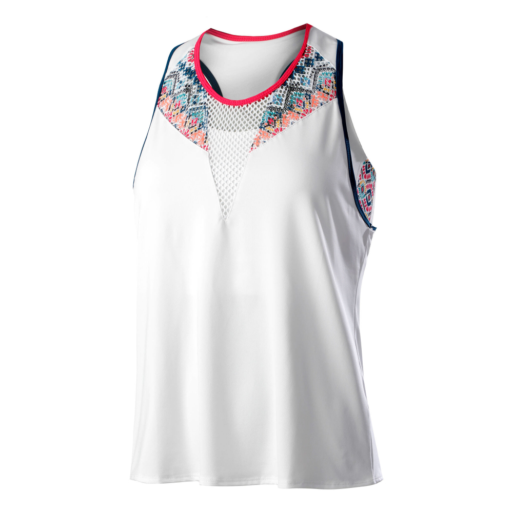 Женская теннисная майка Lucky in Love Think Ink Bralette Tank Top Women - White, Multicoloured