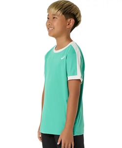 Детская теннисная футболка Asics Boys Short Sleeve - aurora green