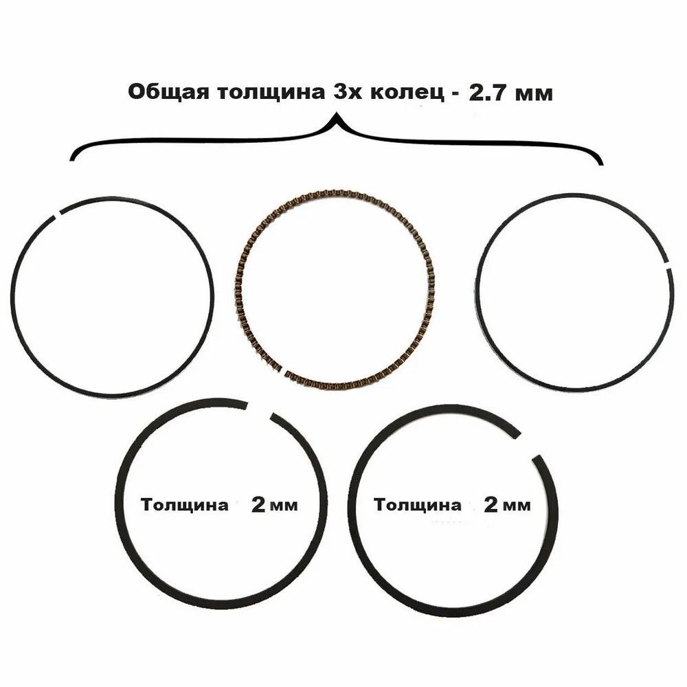 Кольца на двигатель 188F