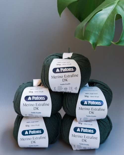 -60% Merino Extrafine DK 5x50g — dark olive