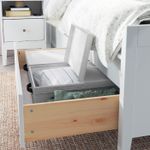 Коробка с крышкой IKEA BLADDRARE (БЛЭДДРАРЕ), Серый с рисунком, 35x50x30 см