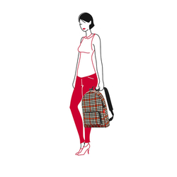 Рюкзак складной mini maxi glencheck red
