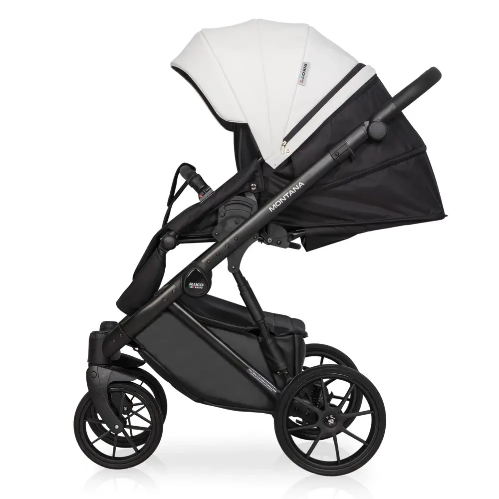 Коляска 2 в 1 Riko Basic Montana Ecco цвет 11 White (белый)