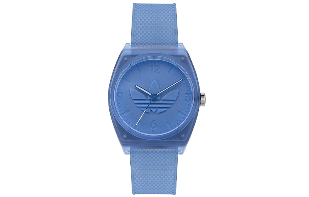 Adidas Originals STREET Wrist Watch Quartz Movement Resin Strap 38mm Blue Dial Men"s Watches 50m Water Resistant