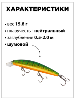 Воблер минноу Varuna 110 SP 15.8 г цвет #22