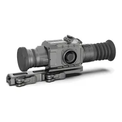 Прицел тепловизионный LZIRTEK Perun 350 x3.8/7.6/15.2, 384x288, D50 - вид спереди слева на кронштейне