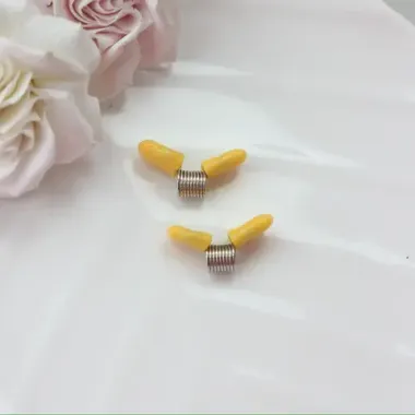 Пружина-стоппер 22 мм (Bead Stopper), цвет жёлтый, 2 штуки, И053