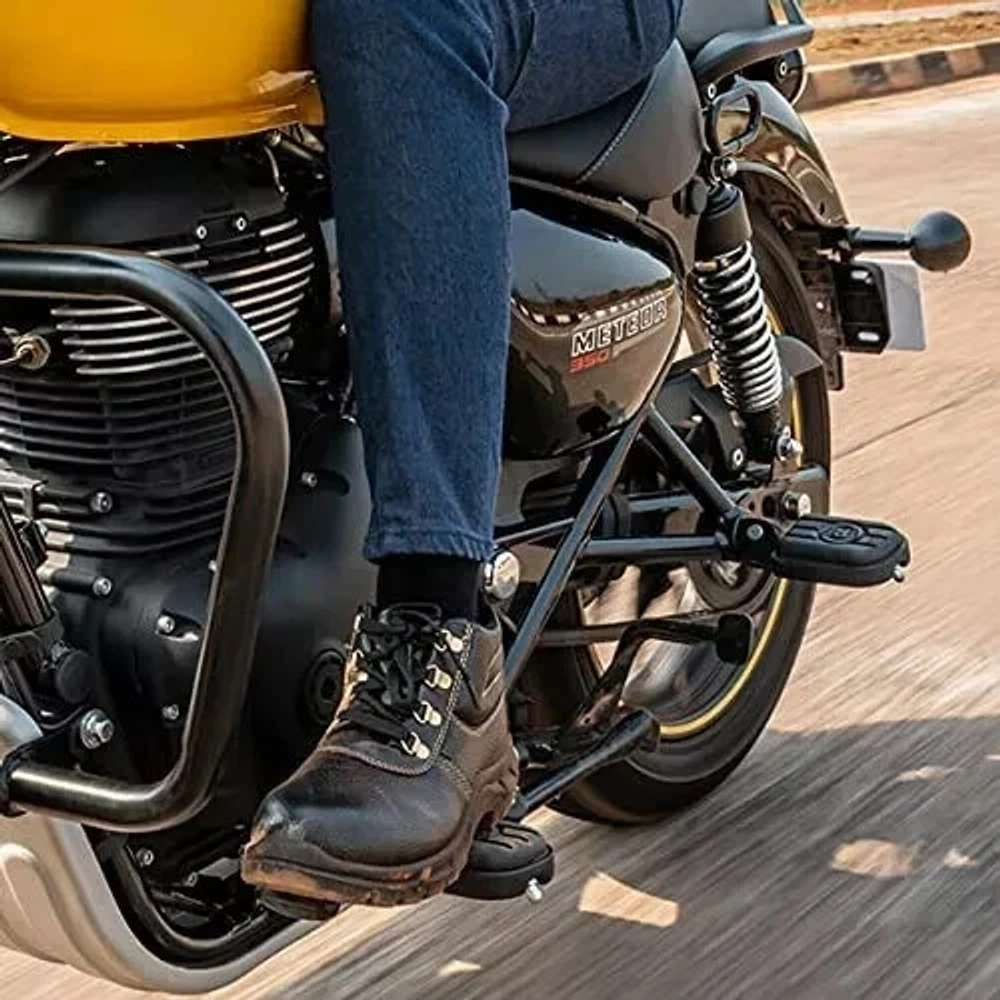 Комплект подножек Royal Enfield, тип - "Deluxe", черного цвета, арт. KXA00031