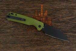 Нож складной CJRB J1945-BGN Pyrite Light, клинок 85мм, сталь AR-RPM9, рукоять FRN оливковый