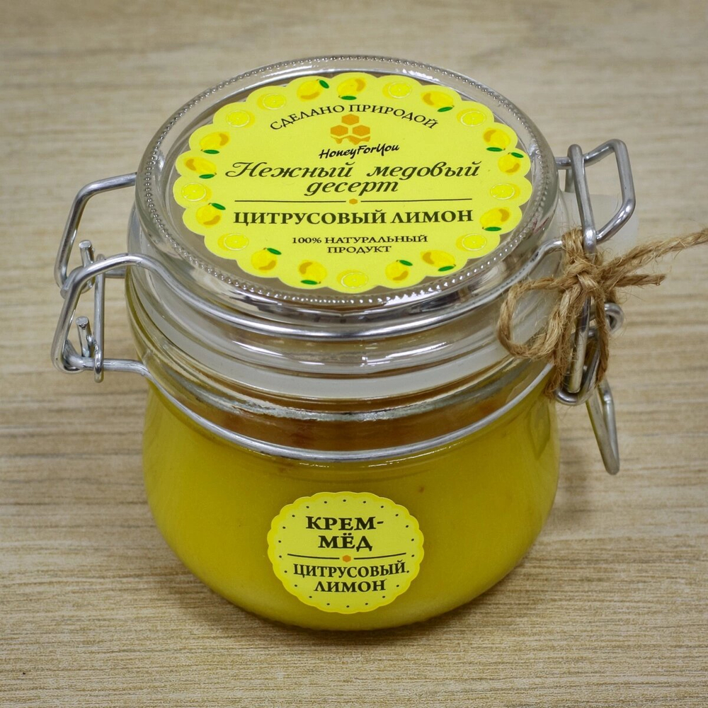 Нежный медовый десерт HoneyForYou "Цитрусовый лимон", мед-суфле