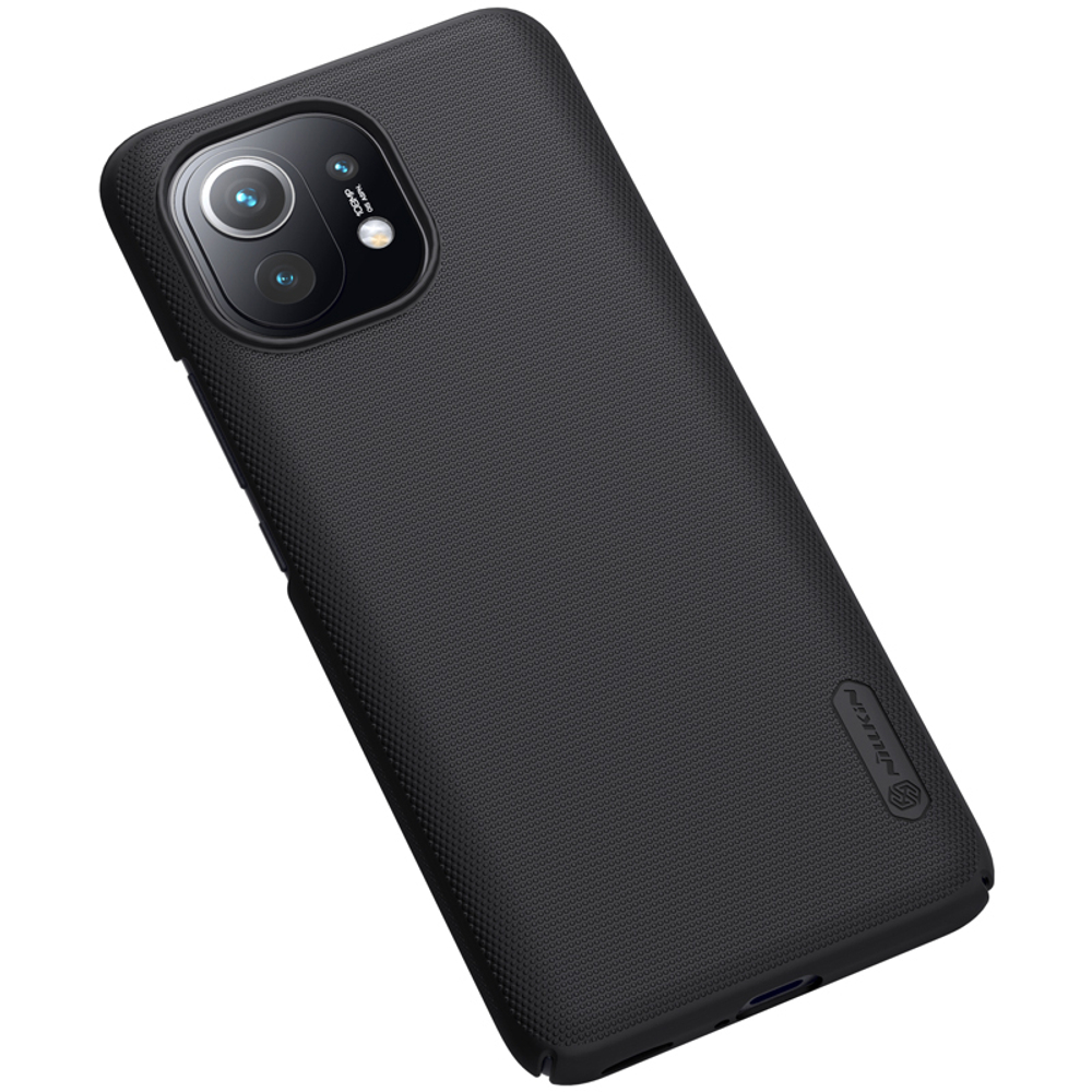 Тонкий чехол для Xiaomi Mi 11 от Nillkin серии Super Frosted Shield черного цвета