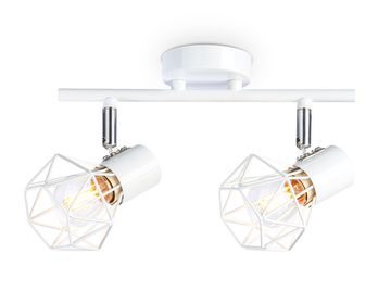 Настенно-потолочный спот в стиле лофт 2*Е27 TR8628/2 WH/CH белый/хром Loft Ambrella
