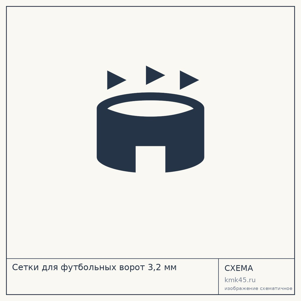 Сетки для футбольных ворот 3,2 мм — от 1 800 ₽