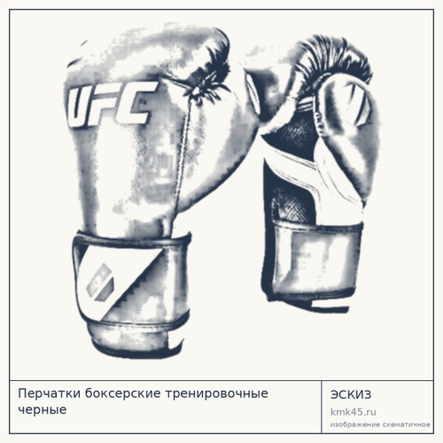 Перчатки боксерские тренировочные черные — от 4 200 ₽