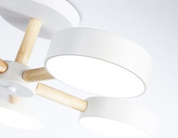 Подвесной светодиодный светильник с пультом 65W 3000K-6400K FL4825/5 WH белый Comfort LineTech Ambrella