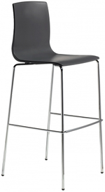 Стул барный пластиковый Scab Design Alice Barstool, хром, антрацит