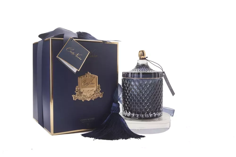 Свеча ароматическая Grand Navy Art Deco Свеча Cote Noire Синий / Золотой