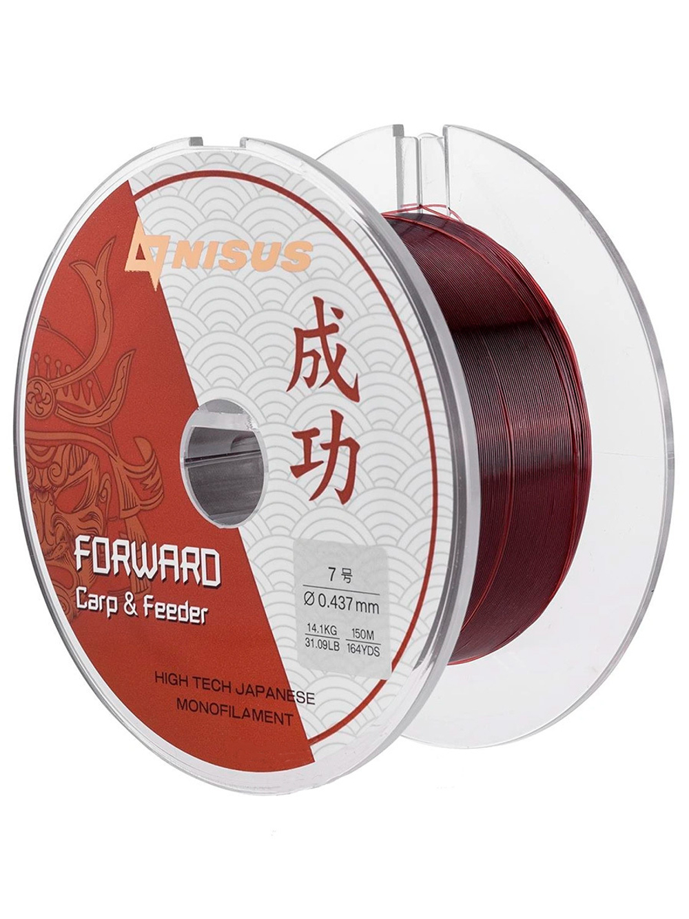 Леска для рыбалки Nisus FORWARD Carp&Feeder brown Nylon 0,437mm/150m (N-FCF-0437-150)