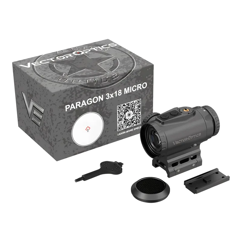 Прицел призматический Vector Optics Paragon 3x18, VEPS-MBR - комплект поставки и коробка