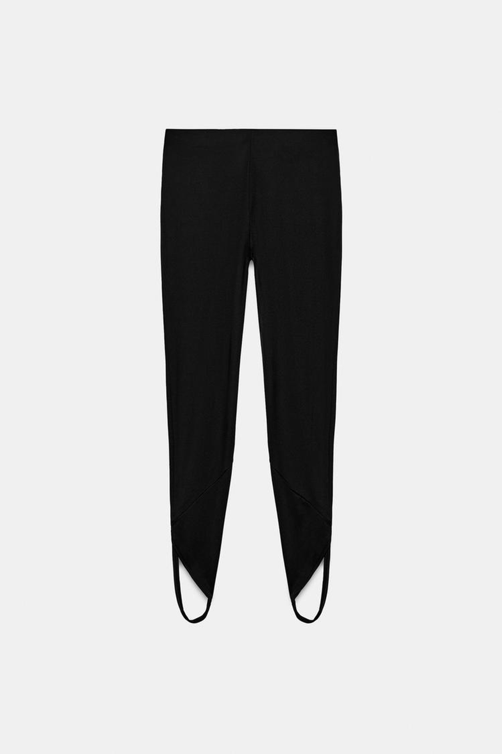 ZARA ЛЕГИНСЫ СО ШТРИПКАМИ, ЧЕРНЫЙ