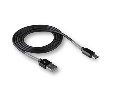 Кабель USB "WALKER" C720, 2.4А, Micro USB, поддержка QC, с пружиной, черный