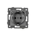 Механизм розетки с USB зарядкой SCT-MUAC-PL-GR-V (250V, 16A) (Arlight, -)