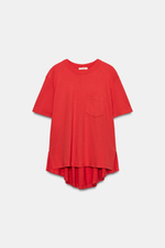 ФУТБОЛКА INTERLOCK С КАРМАНОМ — ZARA