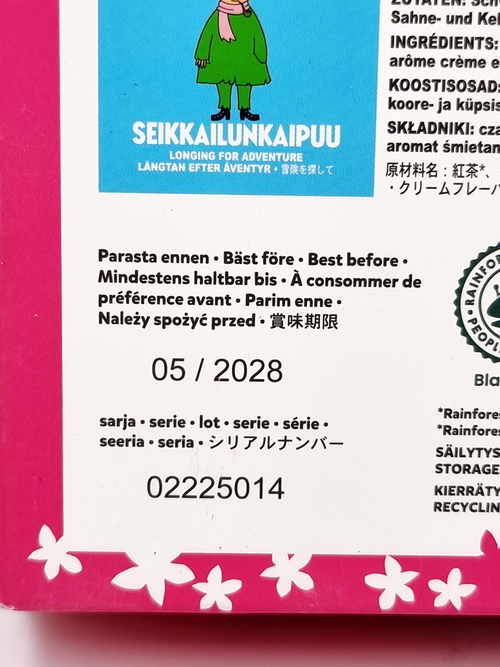 Чай черный 6 вкусов NORDQVIST MOMIN TEA "Seasons Tastes the Moomin Way" 36 пакетиков (из Финляндии)