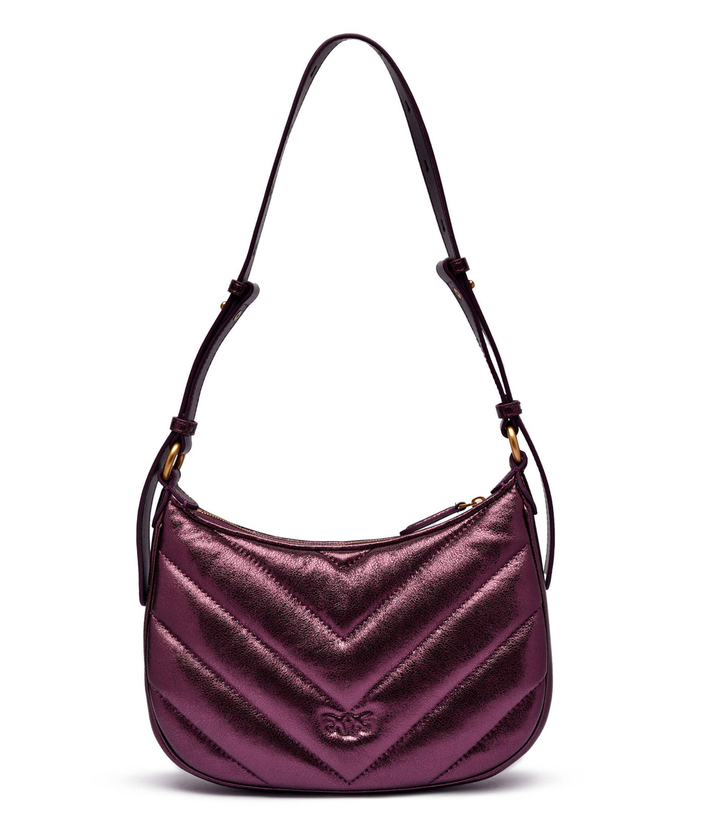 Кожаная сумка хобо HALF MOON MINI Pinko - фиолетовый(102790 A1RO)