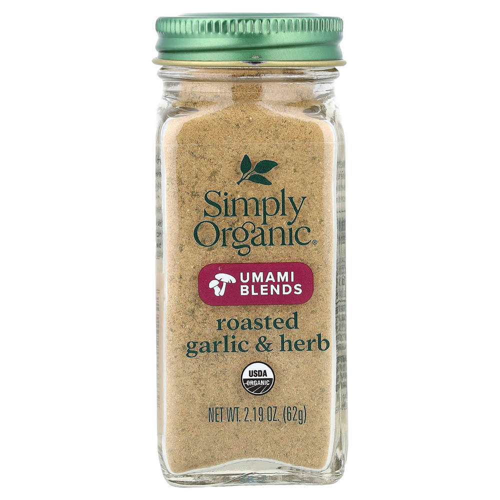 Simply Organic, Смеси умами, жареный чеснок и травы, 62 г (2,19 унции)