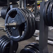 Диск обрезиненный (три хвата, черный) D51 мм PROFI-FIT 20 кг