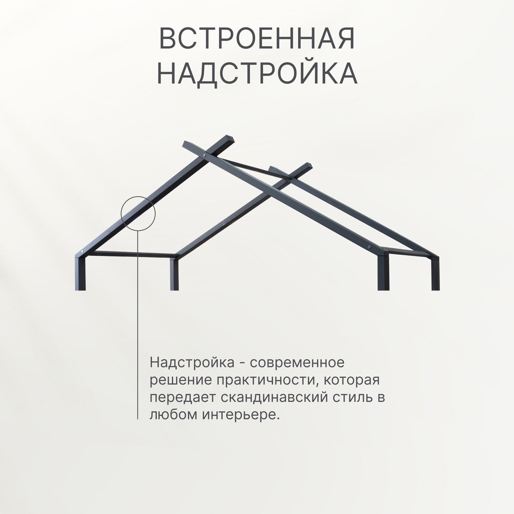 Кровать домик 90х200 Джульетта, односпальная, деревянная