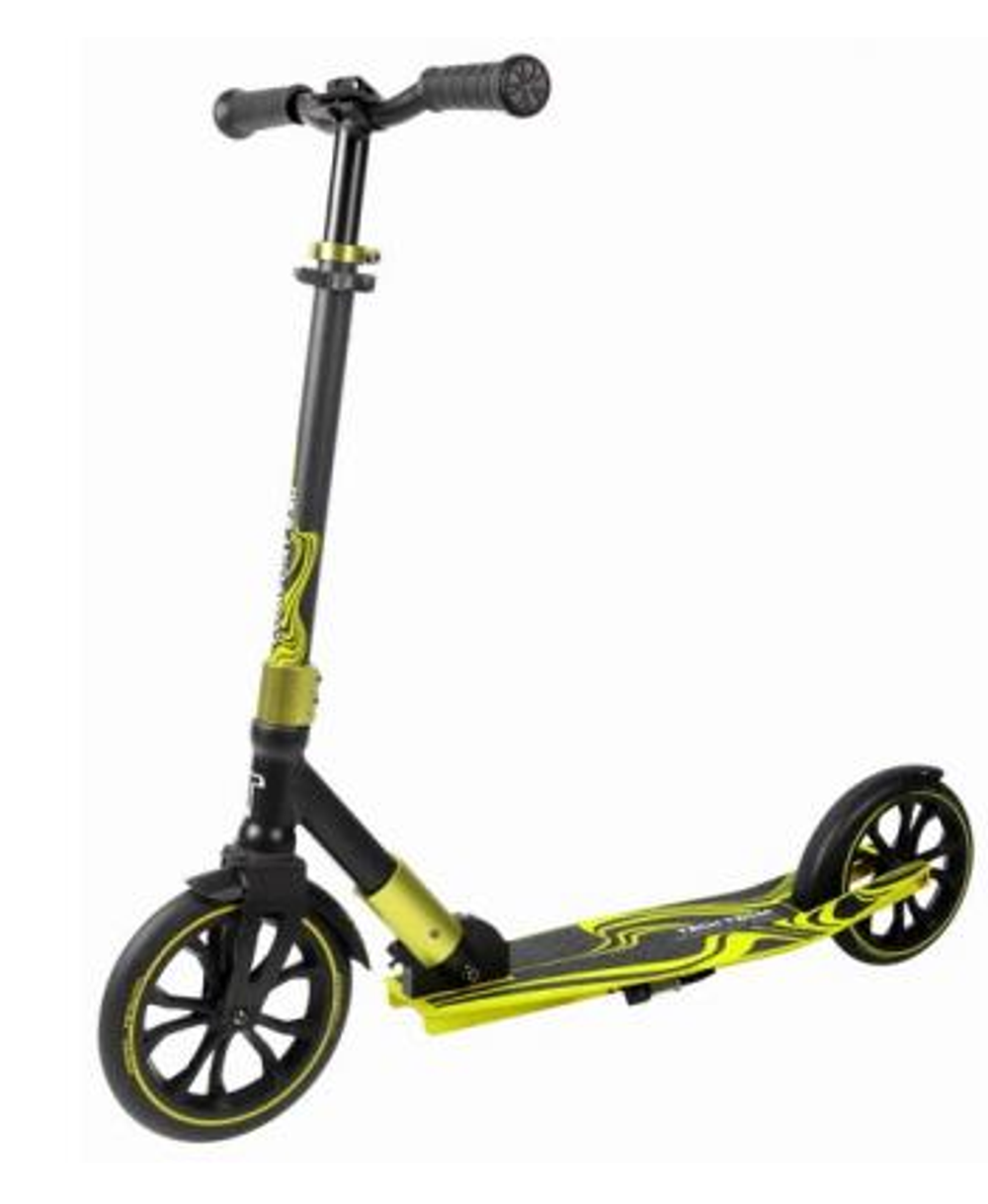 Самокат Tech Team Comfort 230R black/green 1/2 чёрный/зелёный