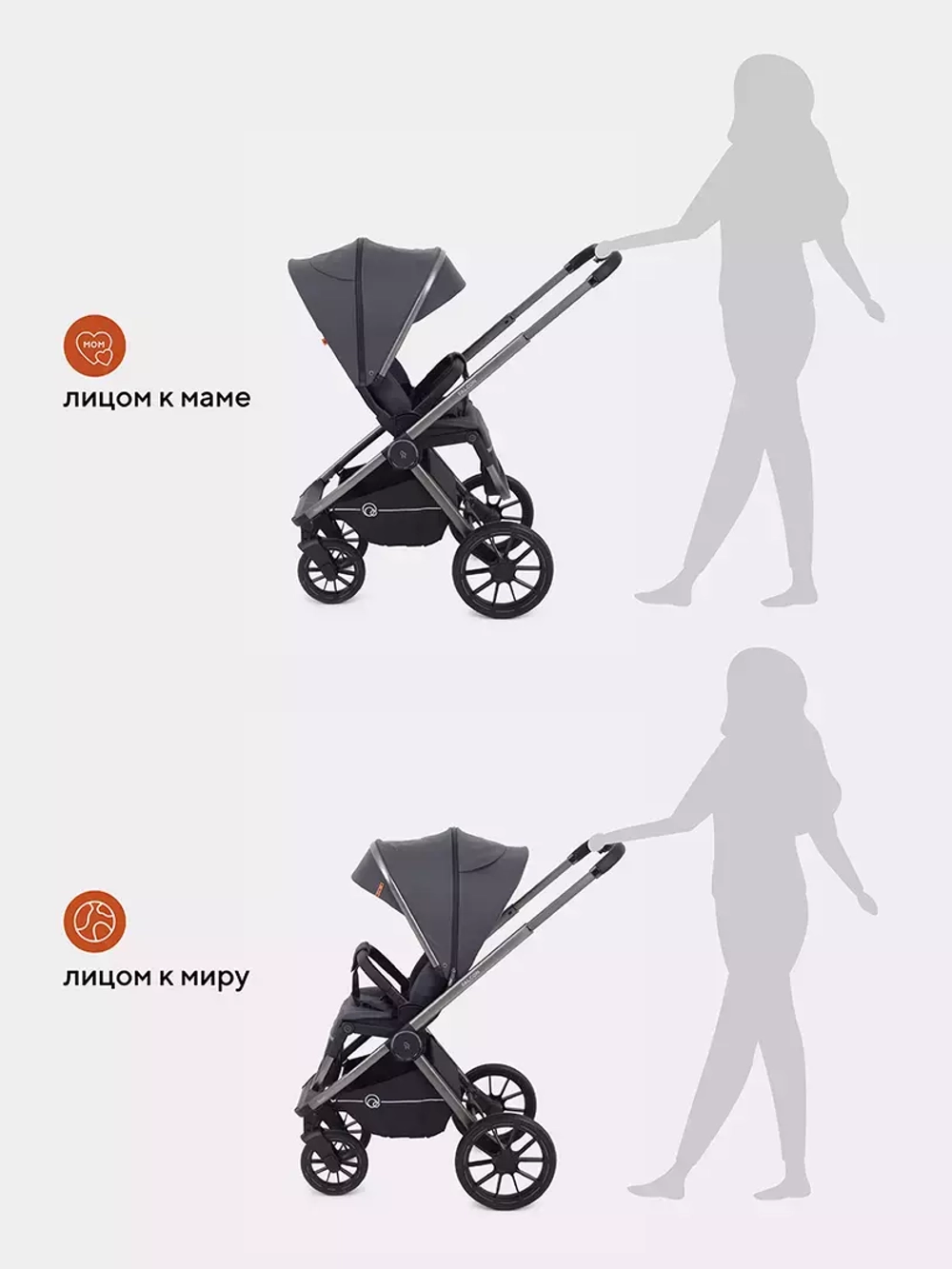 Коляска детская RANT "FALCON" (3в1) RA098 Graphite