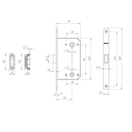Защелка врезная магнитная MAGNM96WC-50/BL INOX BL-24 черный (блистер)
