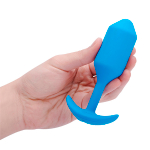 Голубая пробка для ношения с вибрацией 14см b-Vibe Vibrating Snug Plug 3 BV-035-BLU