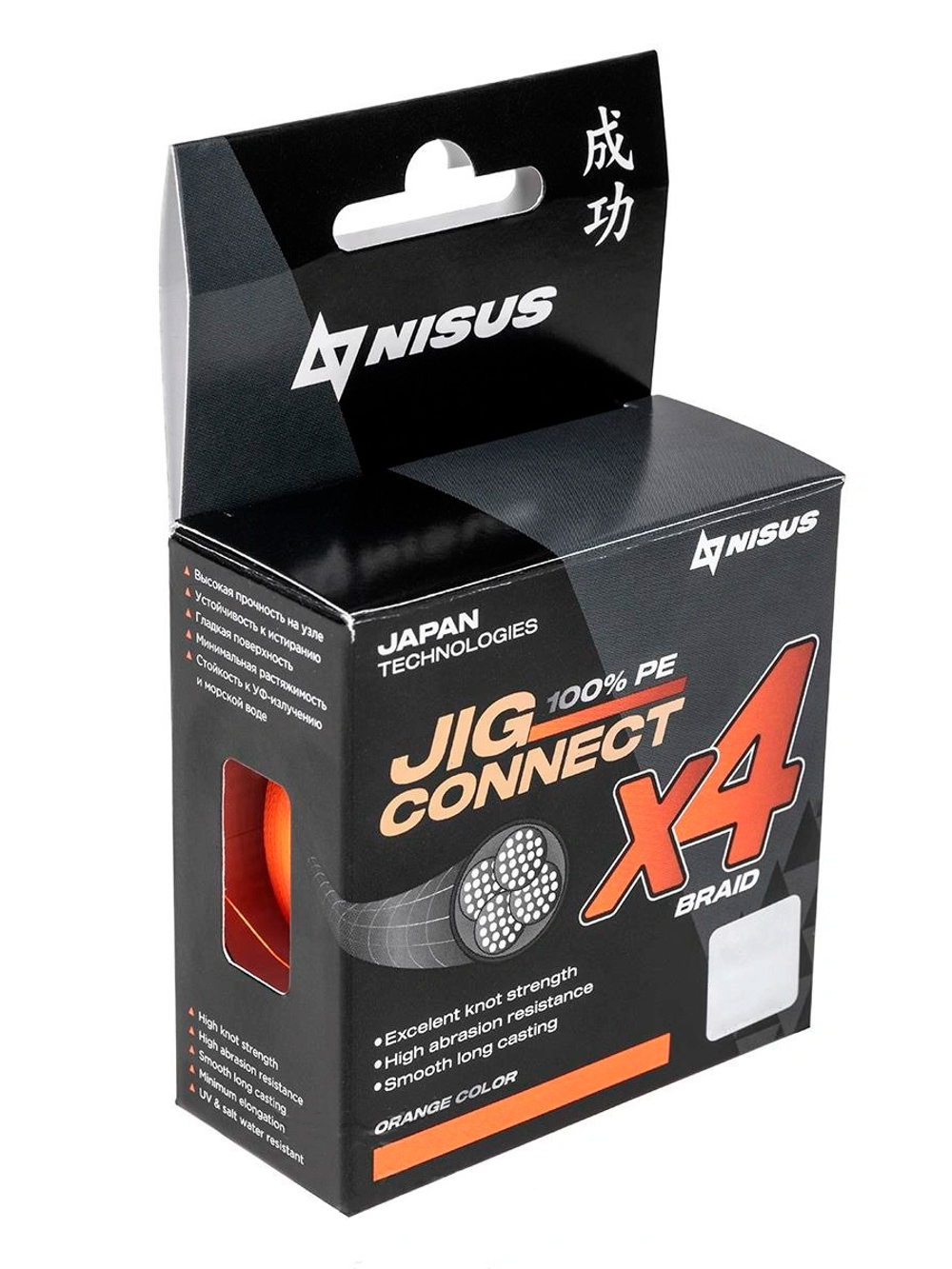 Шнур плетеный для рыбалки NISUS JIG CONNECT X4 PE Light Green 150m #0.4, 0.10mm 3.6кг/7.9LB (T-N-JC-X4-0.10-150-LG)
