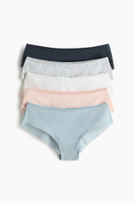 Трусы-хипстеры из трикотажа и кружева, 5 шт. - H&M