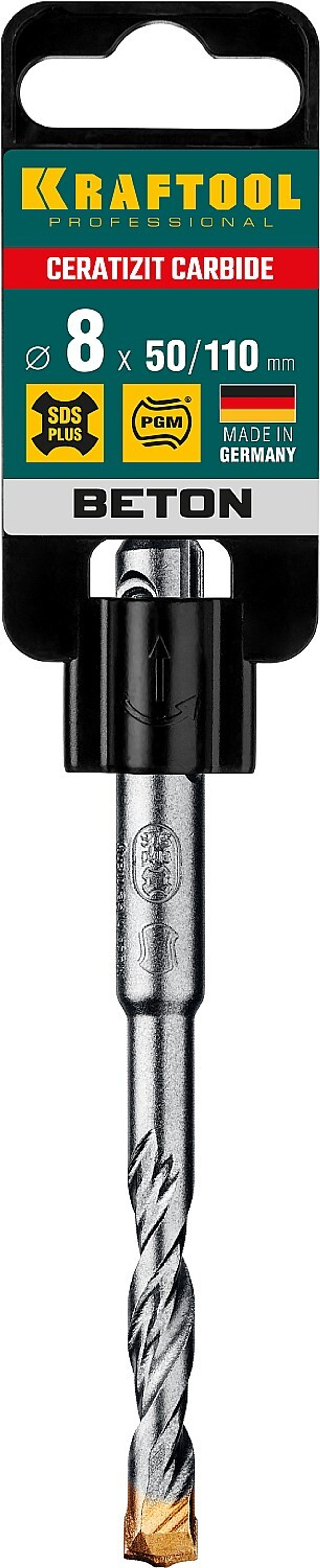 KRAFTOOL Cerazit Carbide, 8 х 110 мм, SDS-plus бур (29320-110-08)