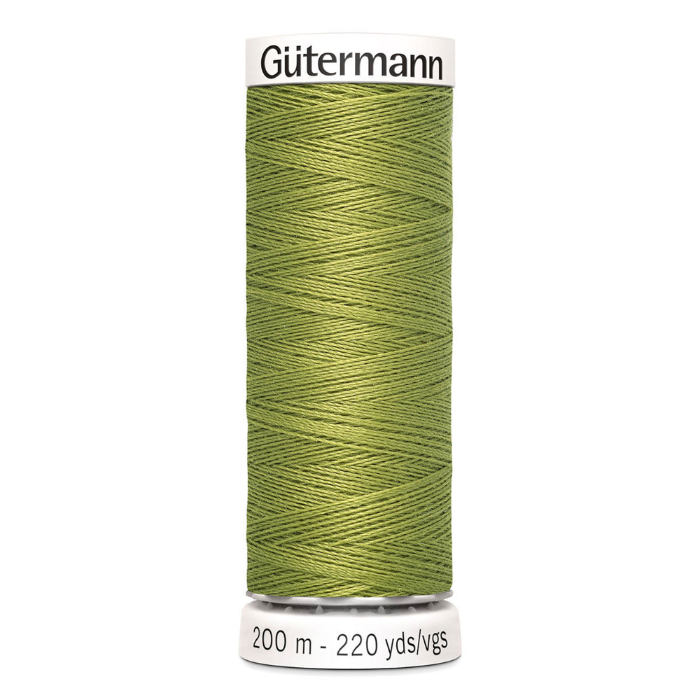 01 Нить Sew-All 100/200 м для всех материалов, 100% полиэстер Gutermann 748277 (582 зеленая горчица)