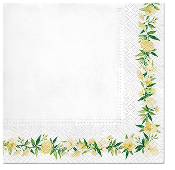 Салфетки 3-слойные для декупажа Sagen Vintage Design Lunch PAW Decor Collection Тонкая рамка