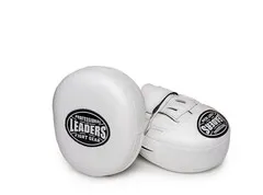 Лапы тренерские LEADERS MID-AIR WHITE (ONE, кожа, белый)