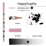 Карандаш ч/г НВ "HappyGraphix. Панды-2" (Bruno Visconti)