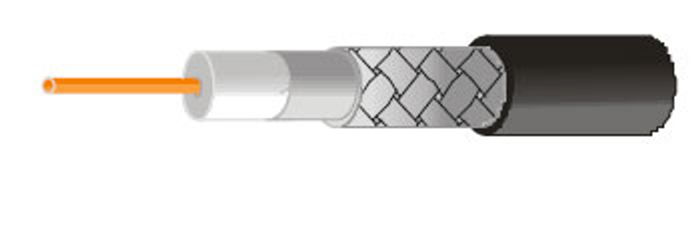 Кабель коаксиальный RG 6 Hyperline COAX-RG6-CU-500