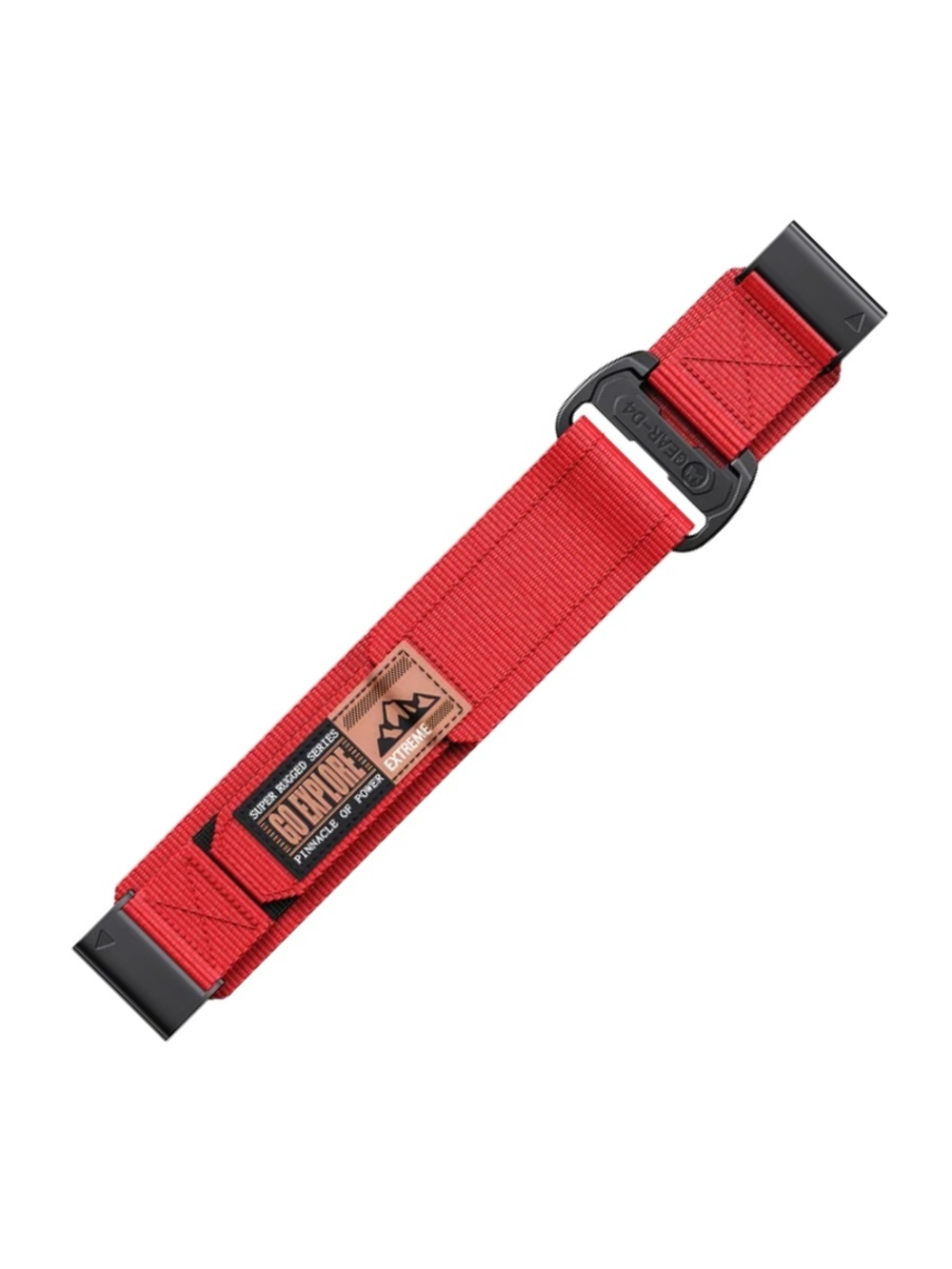 Нейлоновый ремешок 26 мм для Garmin (циферблат 51мм) QuickFit на липучке (Красный)