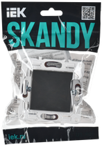 SKANDY Выключатель 1-клавишный 10А SK-V01G графит IEK