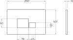 Кнопка смыва BelBagno BB071CR хром