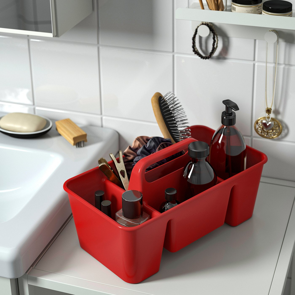 IKEA STACKSTOD  (ИКЕА СТАКСТОД)  -  Органайзер для стола - красный 32х18х16 см