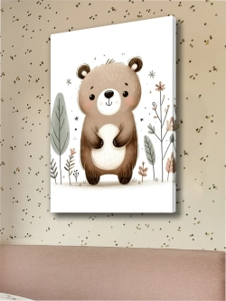 Картина Мишка в зимней сказке в детскую 50x70см 1шт.